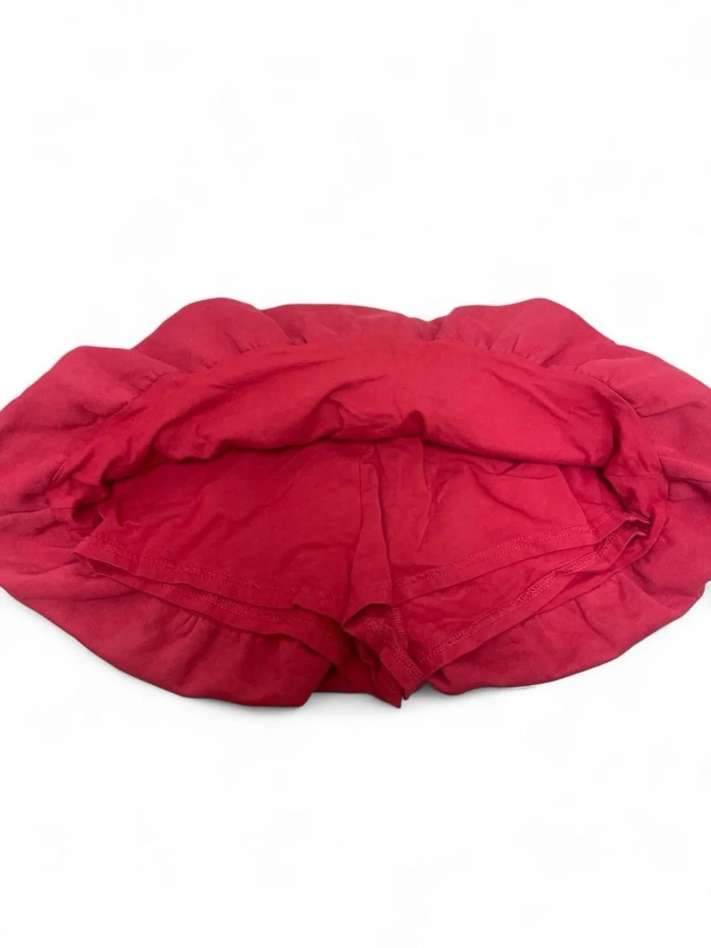 Out From Under Women’s Red Mini Skirt with Built in Shorts with Waistband Small